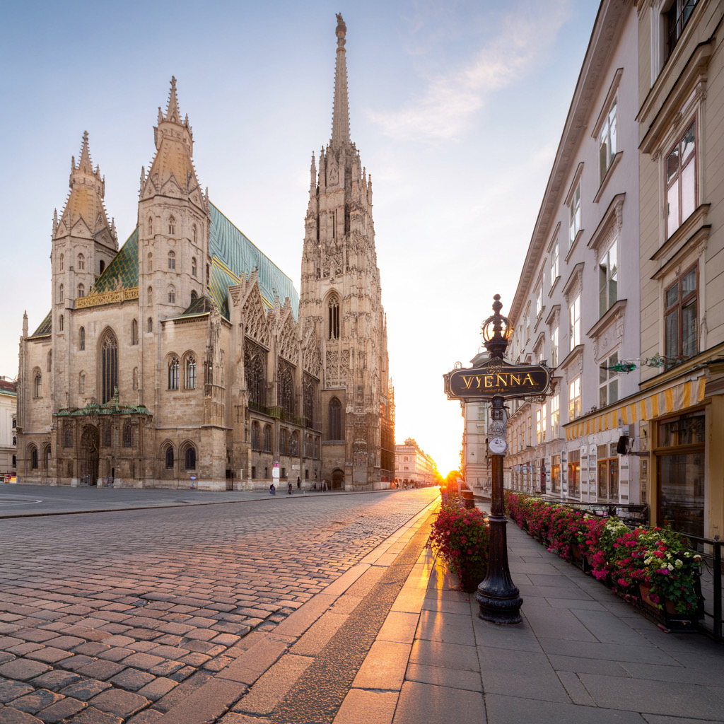 Arquitetura histórica de Viena na Áustria representando o direito ao passaporte europeu por linhagem familiar.