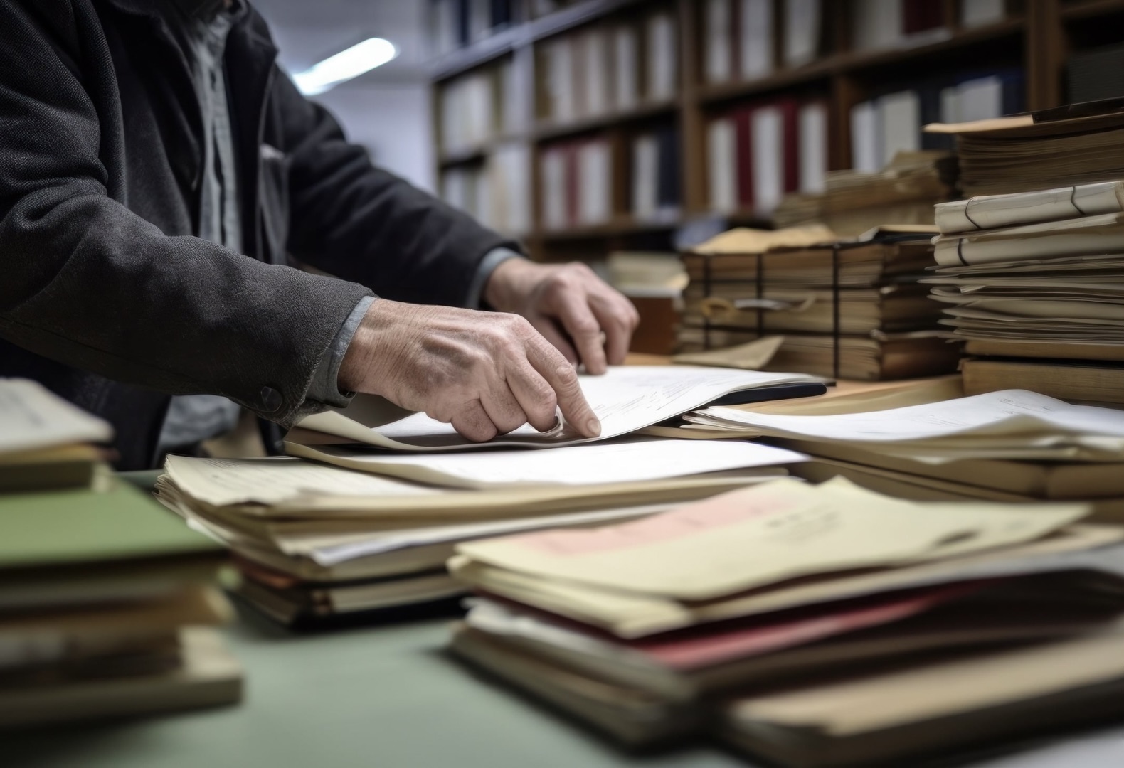 Consultor da Bella Lex Despachante analisando a documentação para dar entrada no processo consular de reconhecimento da cidadania sírio-libanesa.
